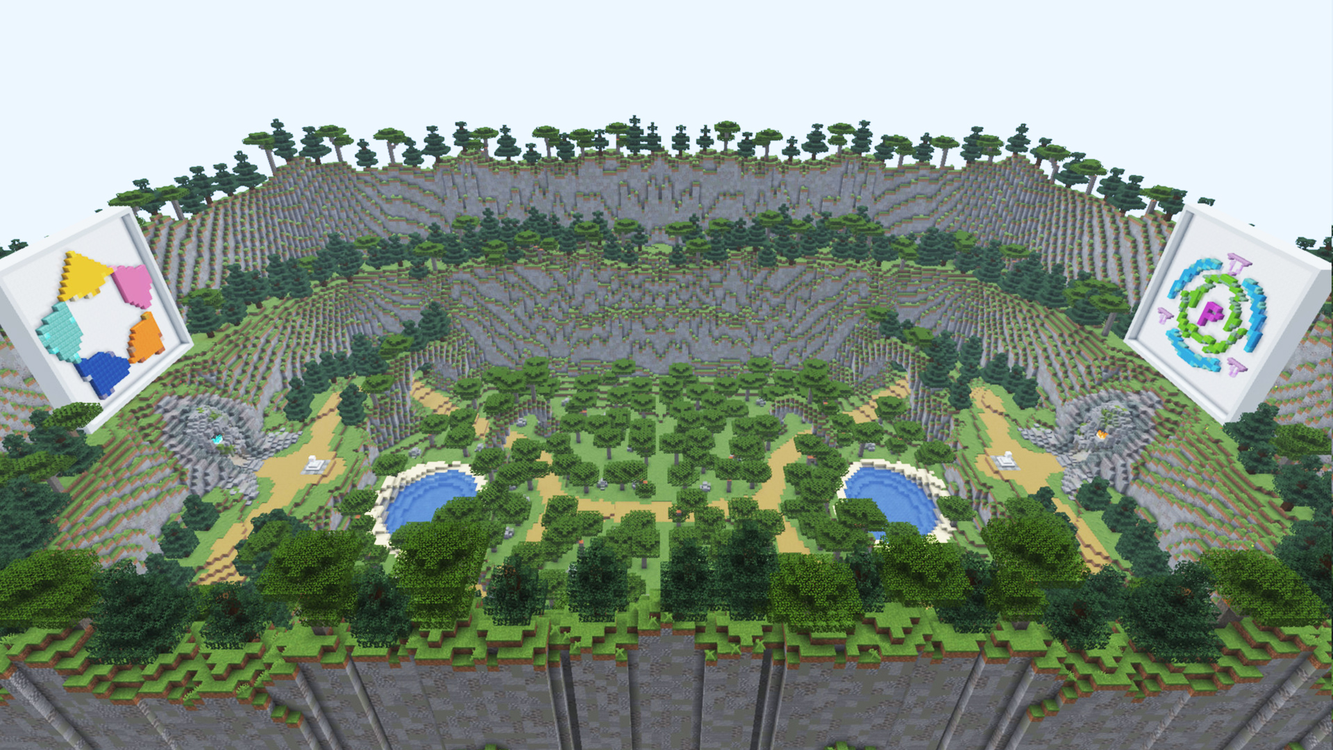 フィールド全景 - マインクラフト PvPバトルワールド